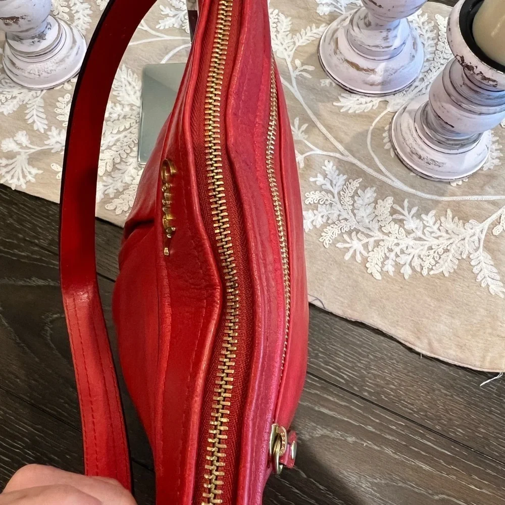 Coach Hobo Red All Leather Bag